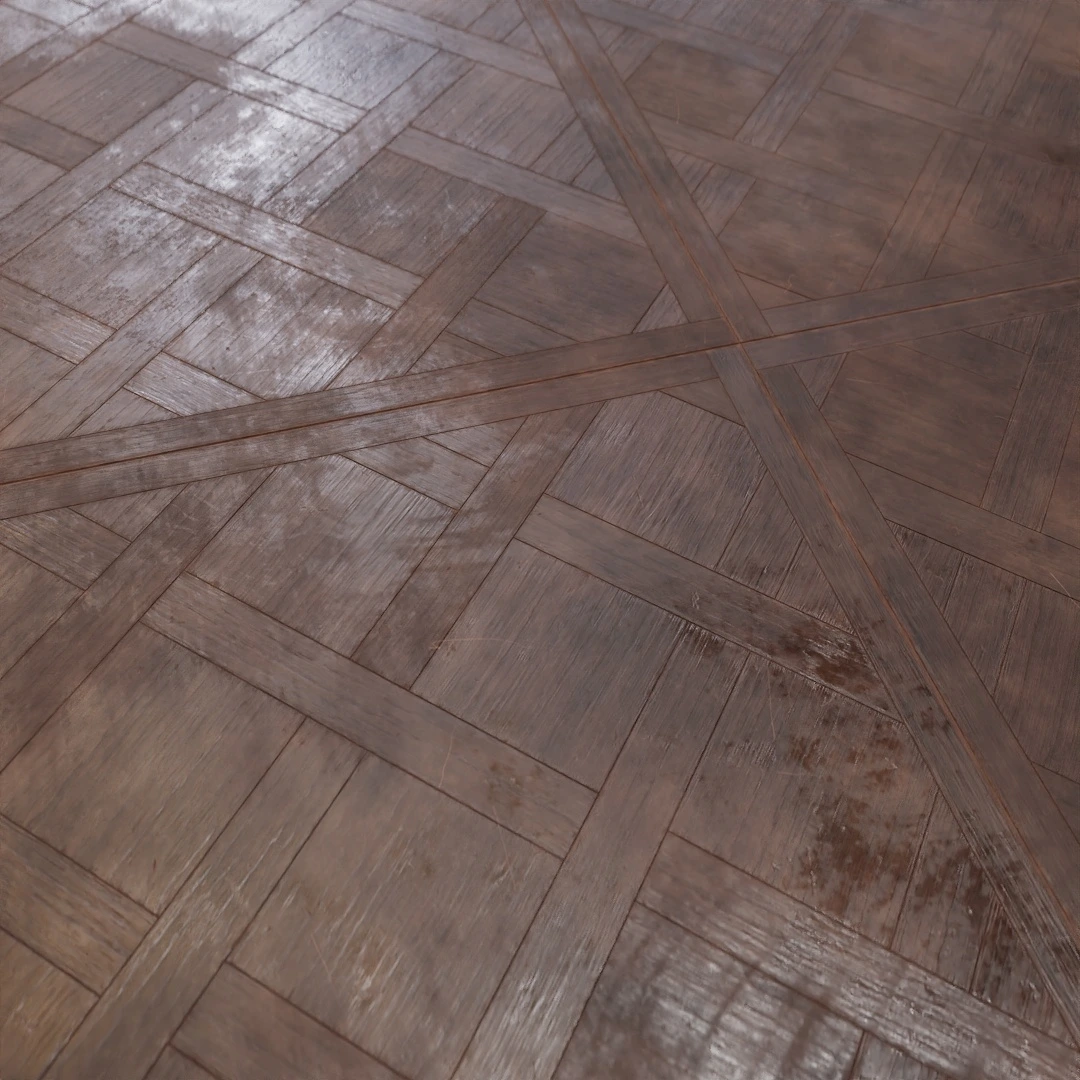 Aged Diamond Walnut Parquet Floor Texture