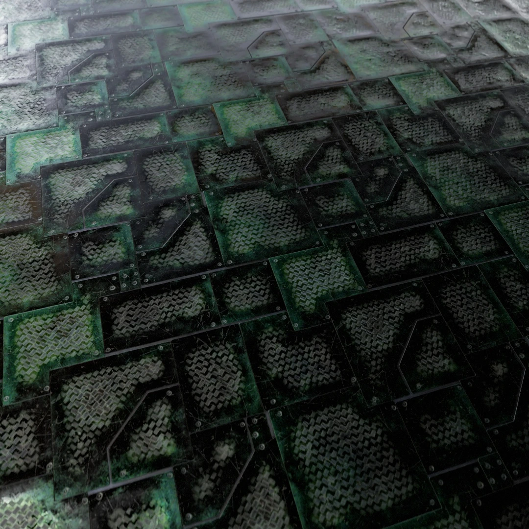 Aged Sci-Fi Steel Floor Texture