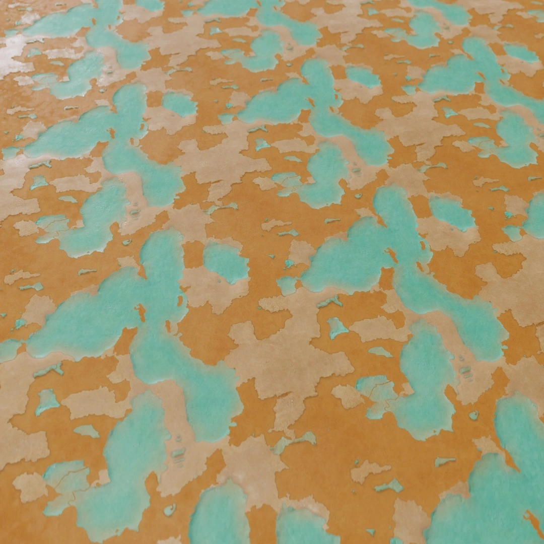 Aged Turquoise Flaked Paint Texture