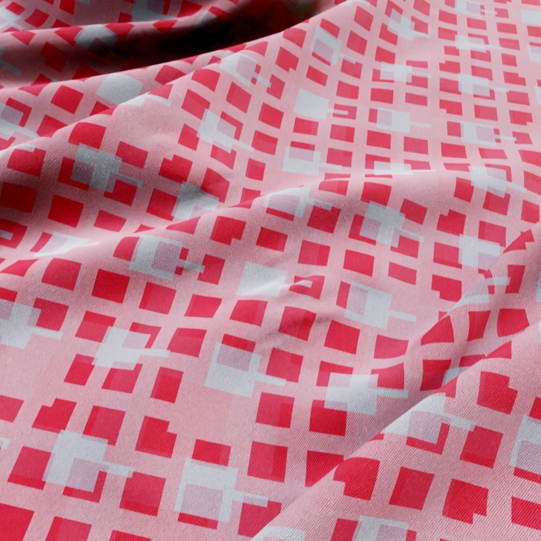 Crimson Geometric Woven Fabric Texture