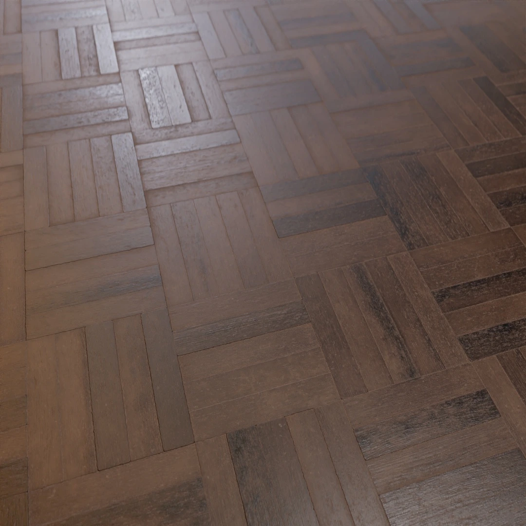 Dark Puce Mosaic Parquet Texture