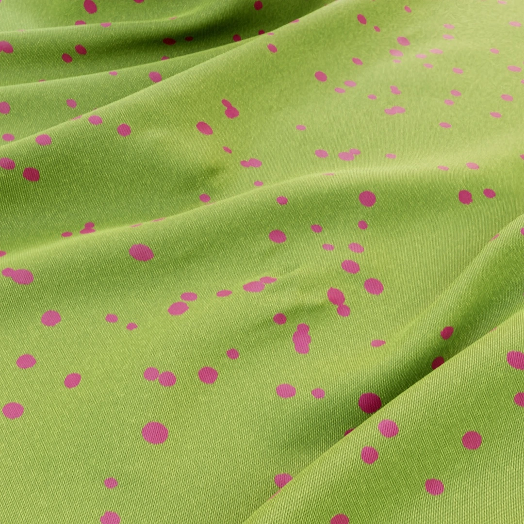 Emerald Polka Dot Charm Fabric Texture