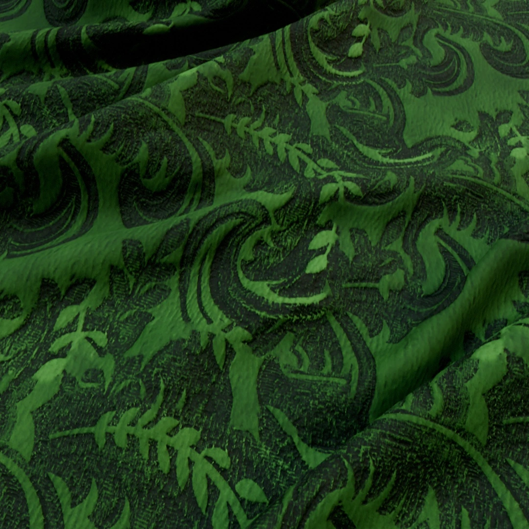 Free Emerald Brocade Fabric Texture