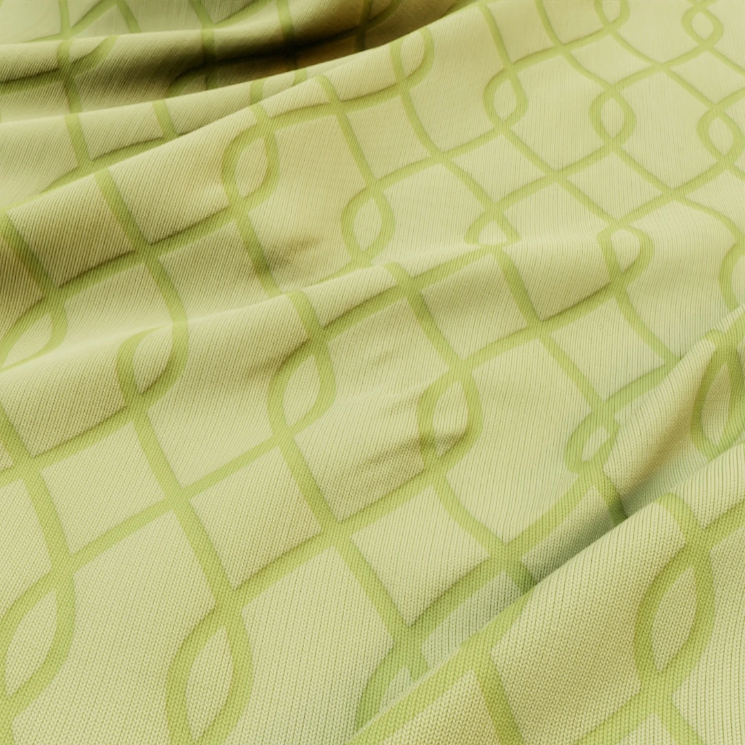 Free Verdant Geometric Weave Fabric Texture