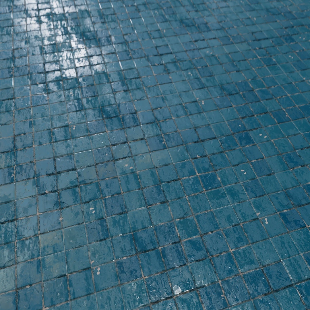 Glossy Cobalt Blue Tile Texture