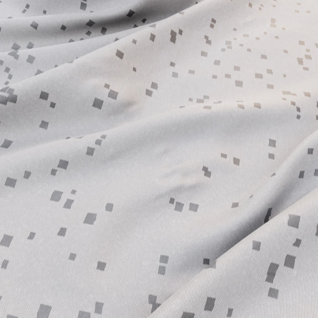 Light Pixelated Geometric Fabric Texture