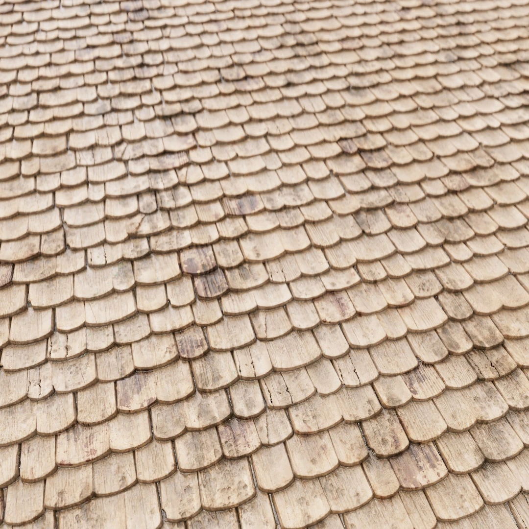 Old Weathered Wooden Roof Texture