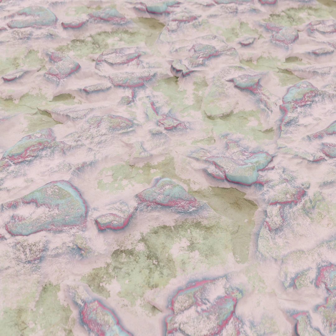 Pastel Cracked Surreal Ground Texture