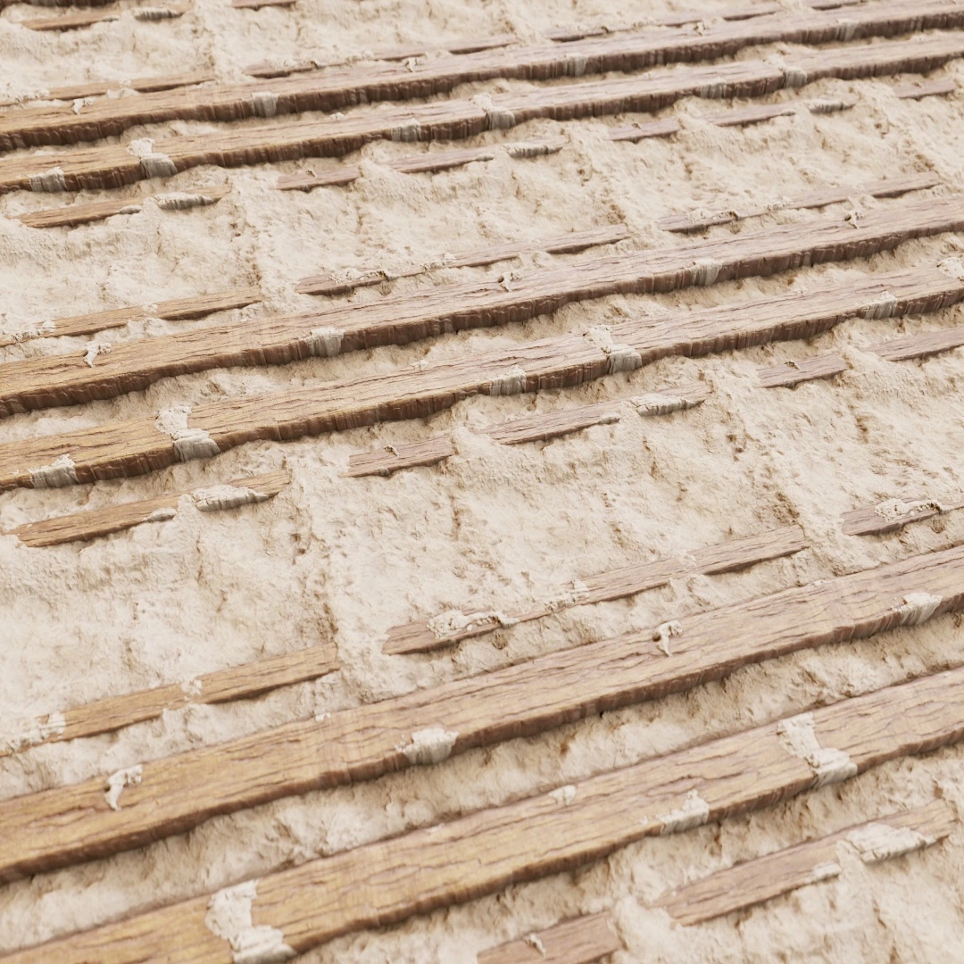 Rustic Concrete Wood Strip Texture