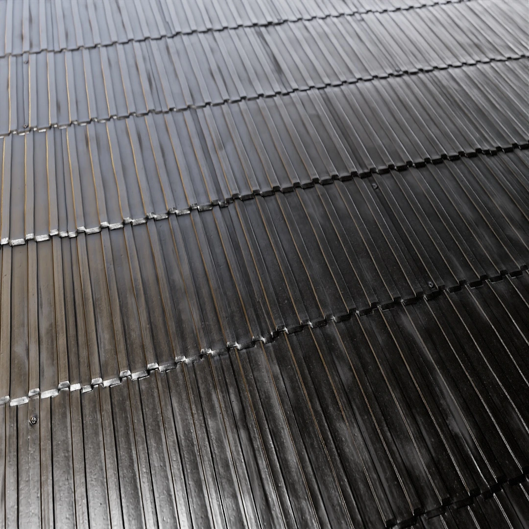 Rustic Dark Metal Roof Texture