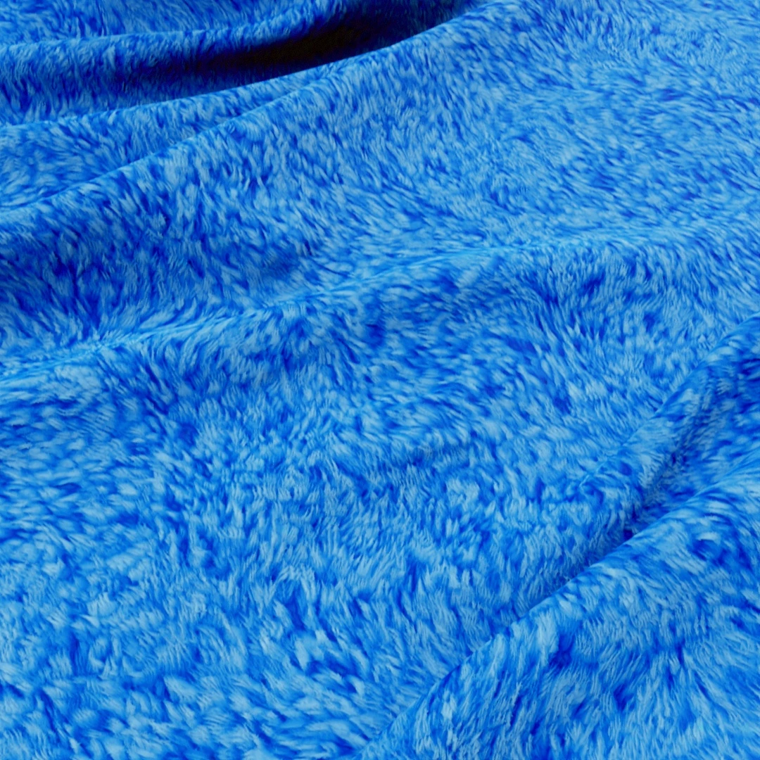 Vibrant Blue Faux Fur Texture
