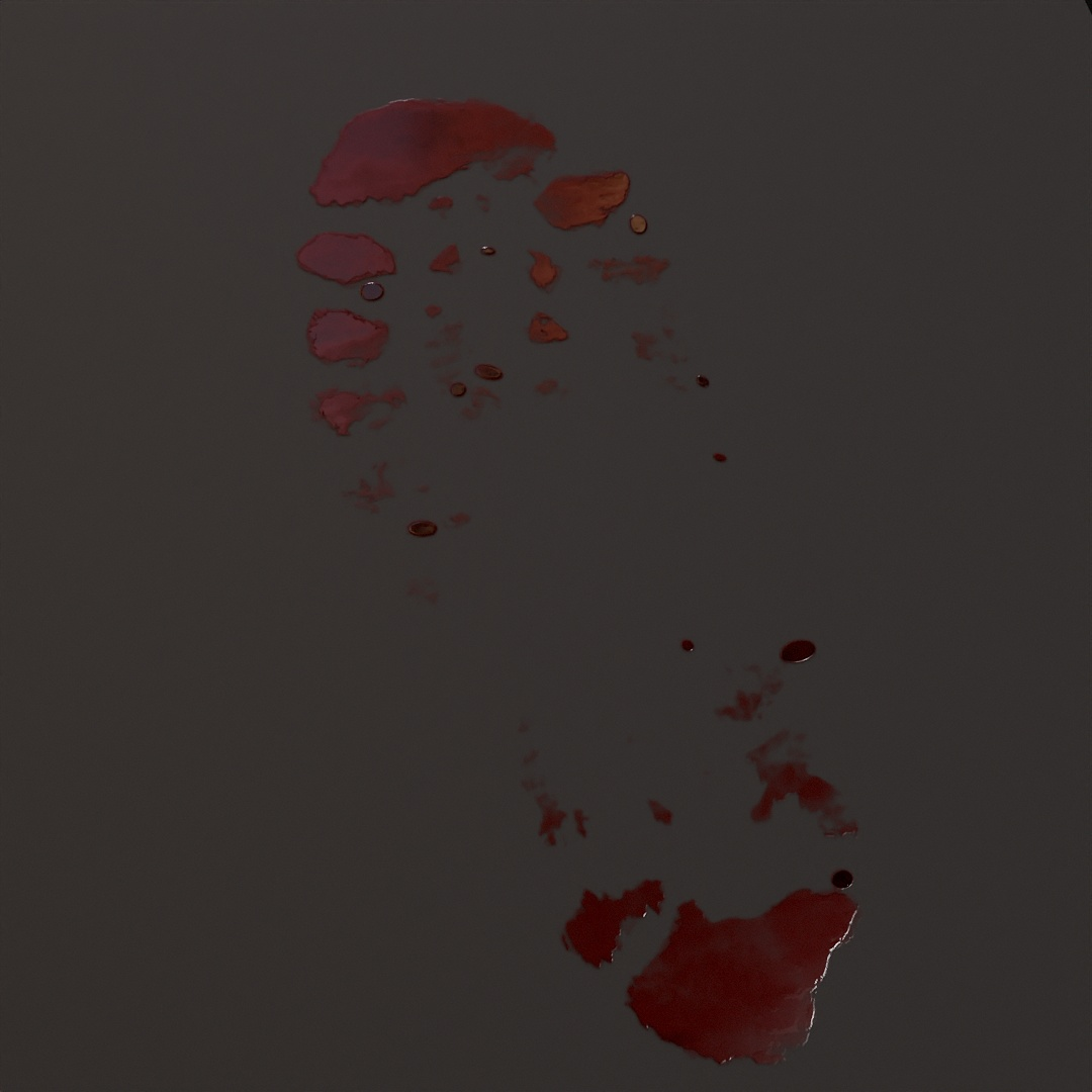 Blood Shoe Smear Decal