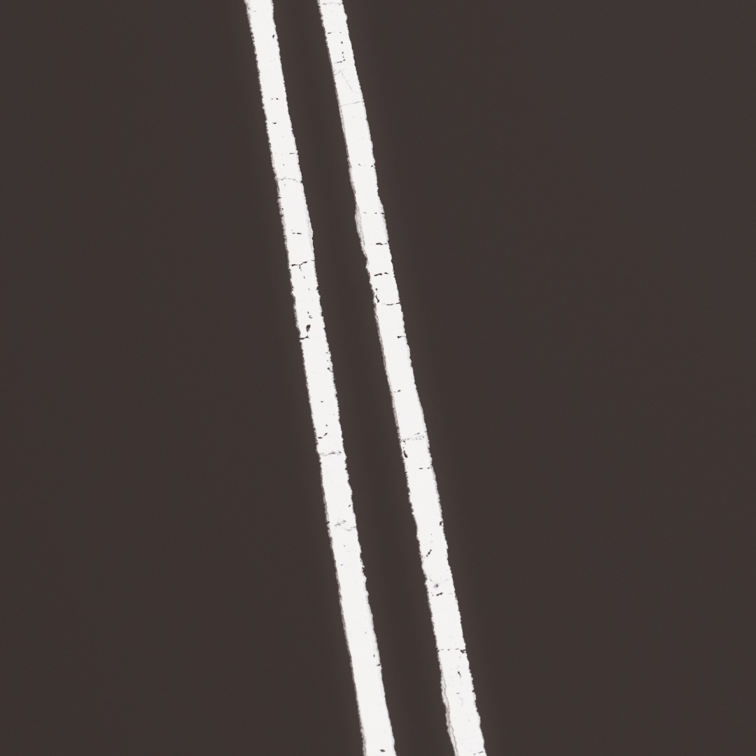 Double Yellow Road Line Decals