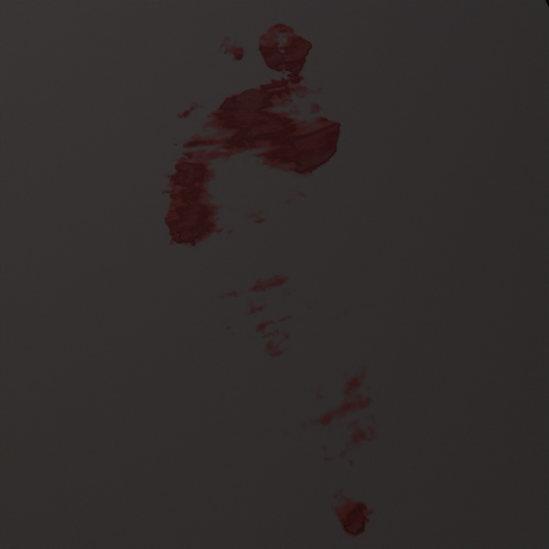 Dry Blood Foot Smear Decal