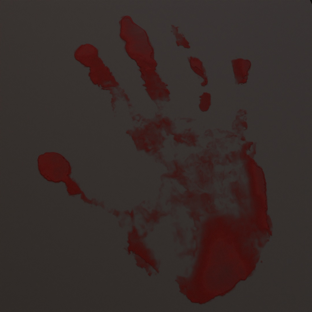 Dry Blood Hand Smear Decal