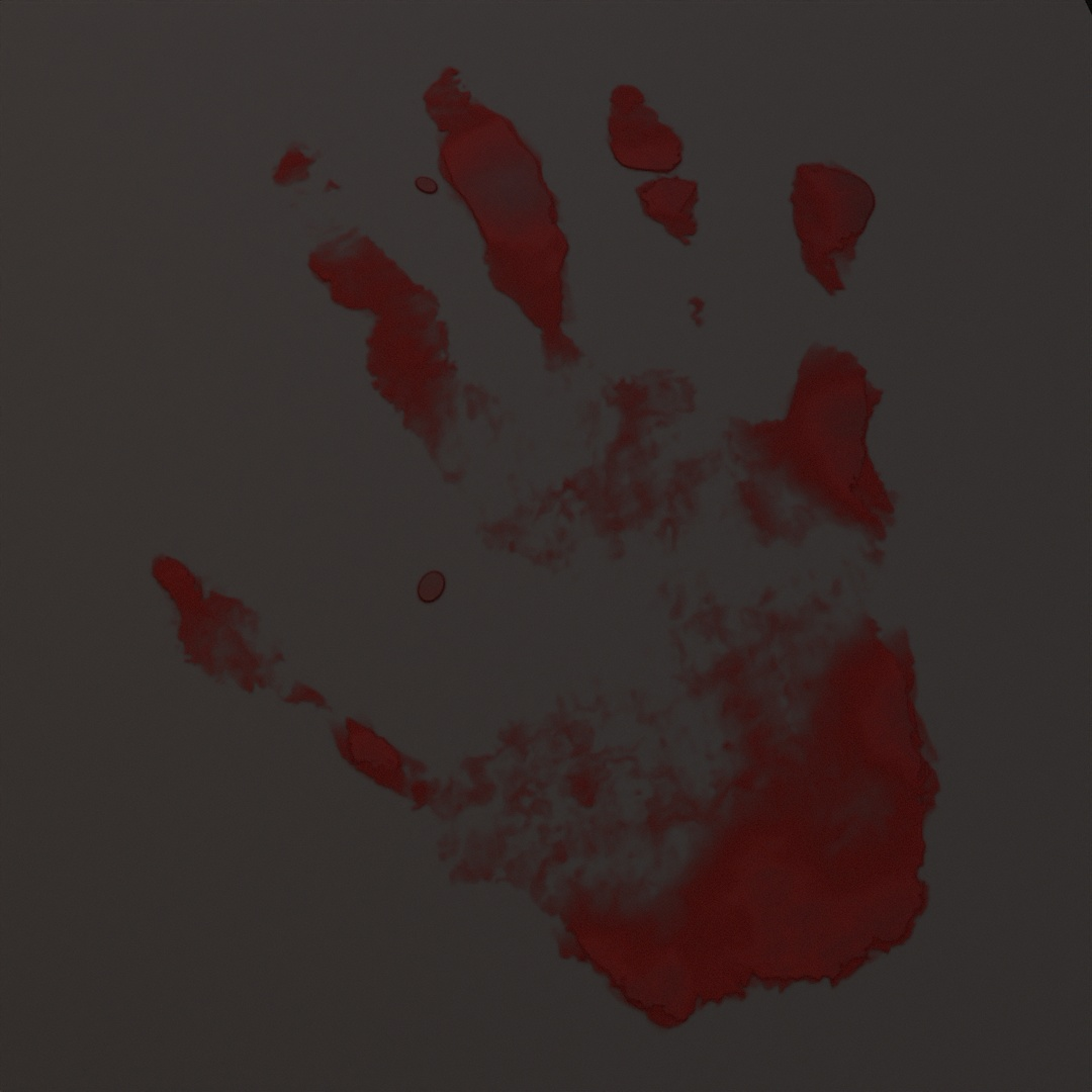 Dry Blood Hand Smear Decal