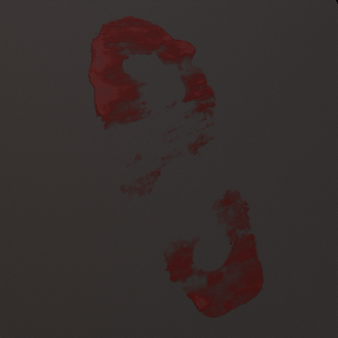 Dry Blood Shoe Smear Decal
