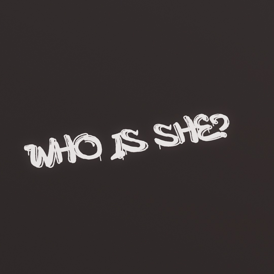 Who Is She Graffiti Decal