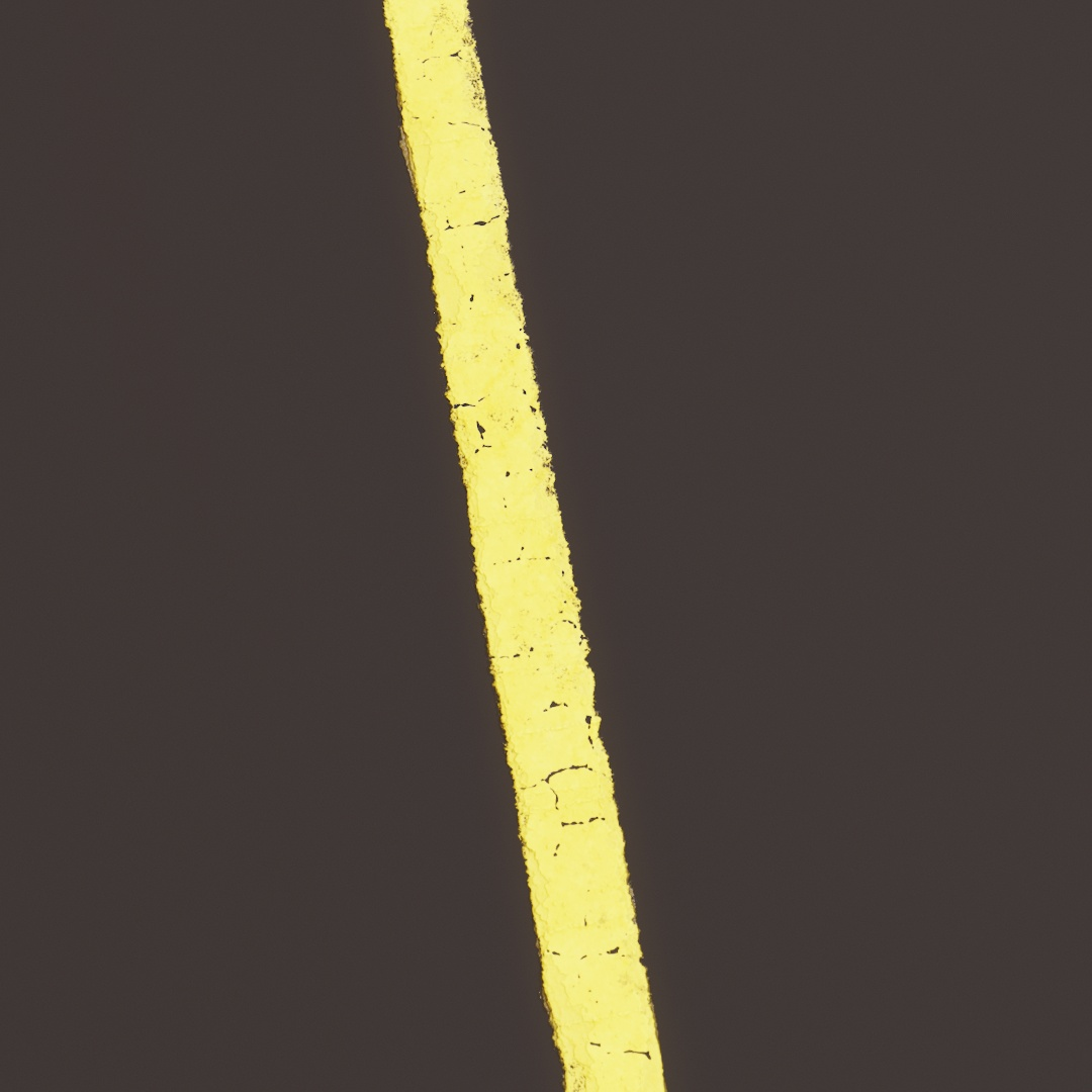 Yellow Road Line Decals