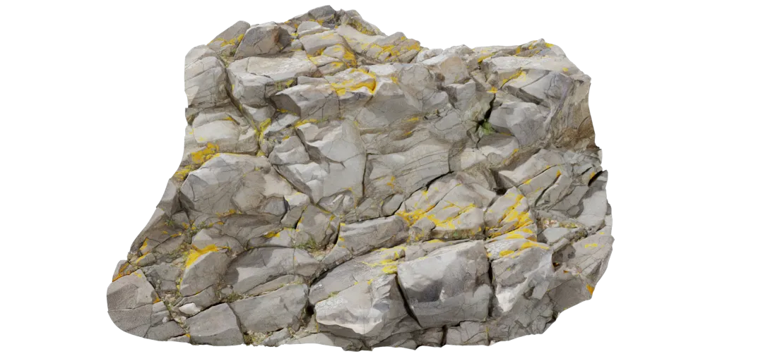 Mossy Volcanic Rock 3D Model