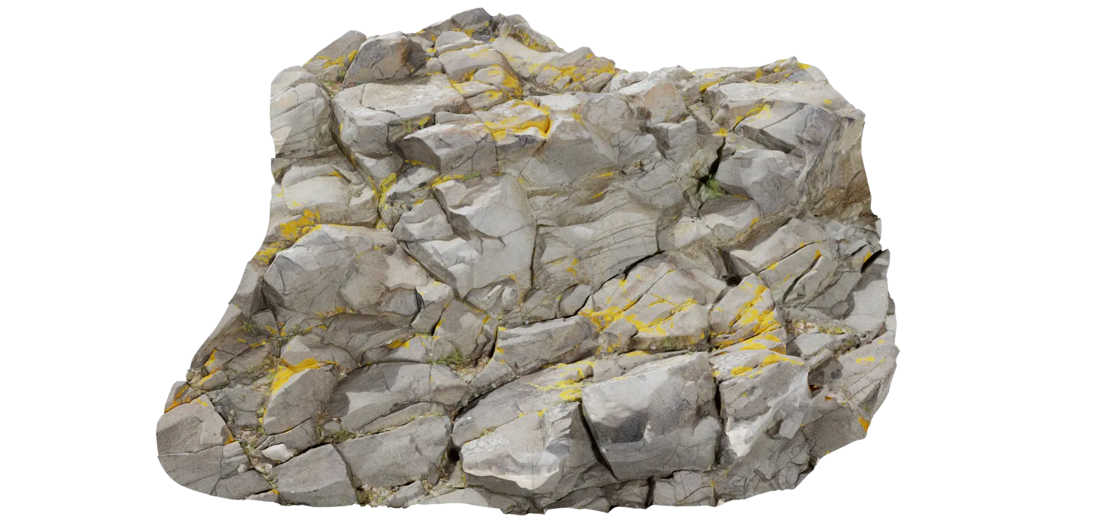 Mossy Volcanic Rock 3D Model