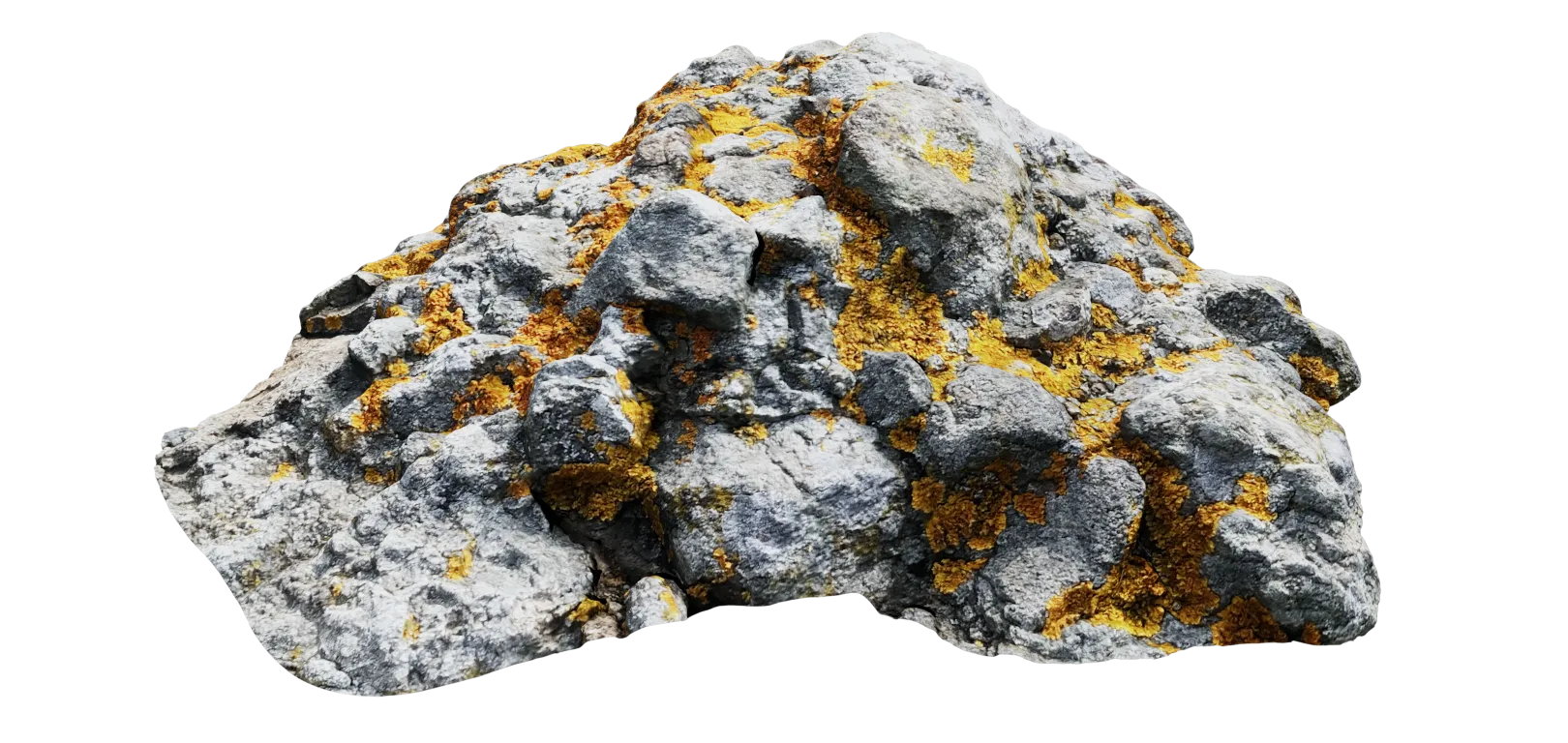 Ground Mossy Rock 3D Model