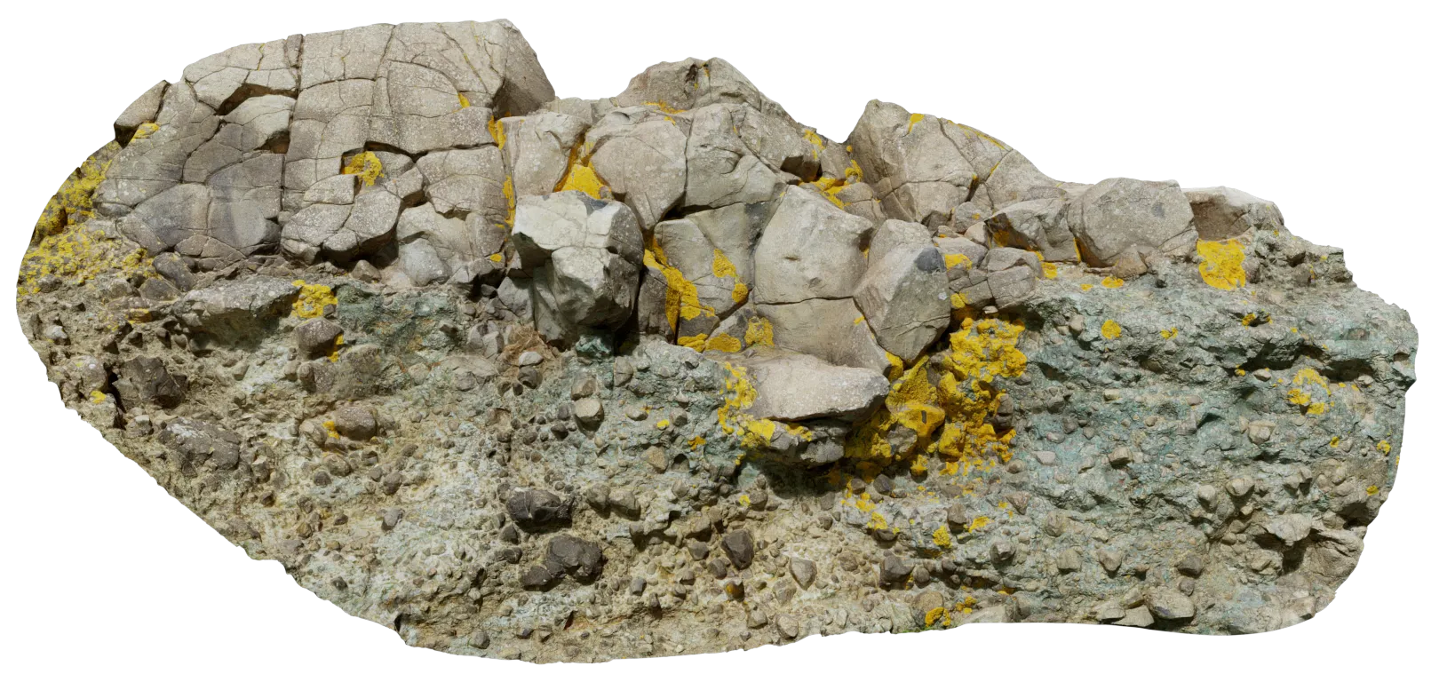 Mossy Volcanic Rock 3D Model